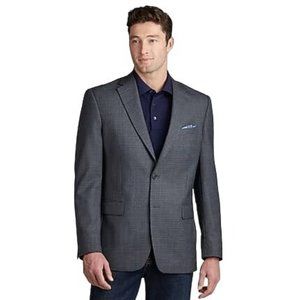 JOS. A. BANK Grey Houndstooth Classic Collection Traditional Fit Check Sport Coa